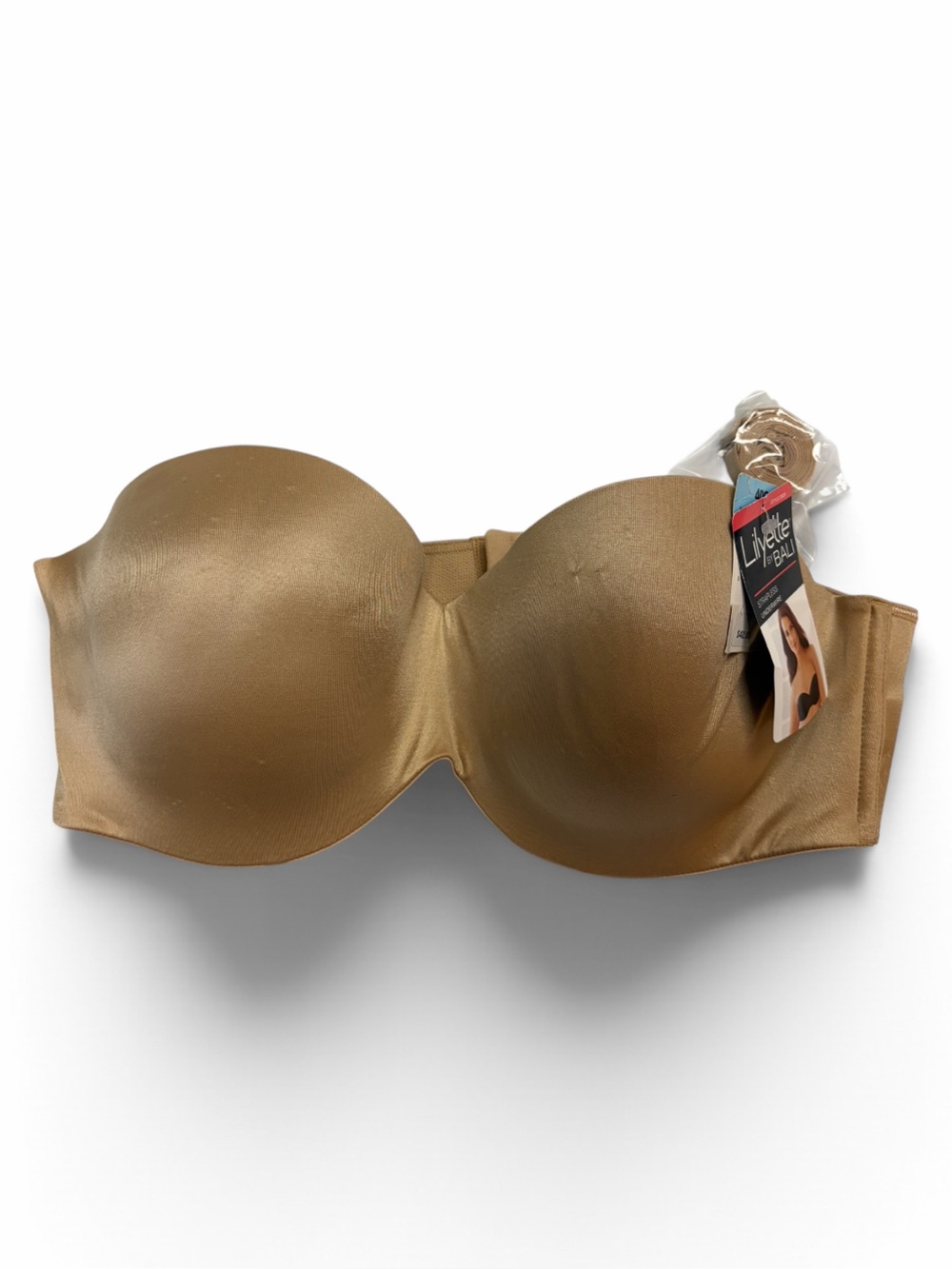 Lively Luxe Strapless Molded Bra 40C - Tan